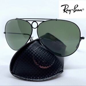 【美品♪ケース付き】RayBan レイバン◇ツーブリッジ シューター ティアドロップ サングラス/アイウェア メンズ 62□09 ブラック