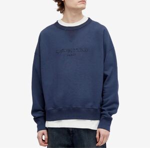 超激レア MAISON MARGIELA メゾンマルジェラ TONAL LOGO SWEATER スウェット ネイビー Mサイズ S50GU0215 S25570