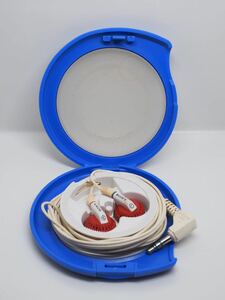 SONY イヤフォン MDR-E232 コード 巻き取り ケース(ブルー)付き　ジャンク