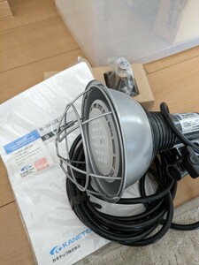 新品未使用 KANETECカネテック屋外用 防雨型 LED作業灯 ME-5RA-LED 100V 投光器 直接お渡し歓迎 即決落札で送料無料　ハタヤ