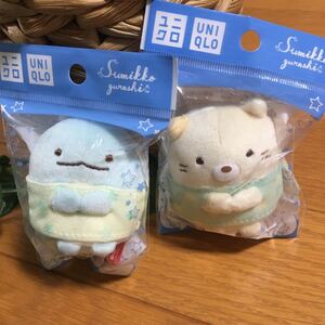 【新品即決】ユニクロ×すみっコぐらし　てのりぬいぐるみ　ぬいぐるみ ねこ　とかげ　非売品　パジャマ　おやすみお泊まり