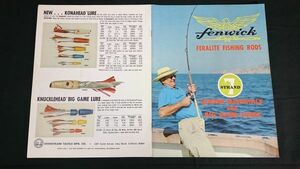 【昭和レトロ 洋書】『fenwick(フェンウィック) FERALITE FISHING RODS カタログ 1967年』リール/ロッド/ライン/ルアー掲載