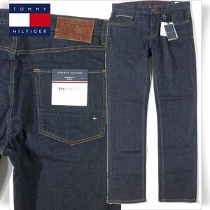 新品1円～★定価1.5万 TOMMY HILFIGER トミー ヒルフィガー メンズ Denton ストレートフィットジーンズ W36 ネイビー 本物 ◆2386◆