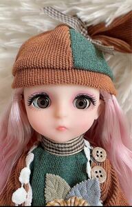 ★ 新品未使用品★目を閉じるBJD 1/6ドール 球体関節人形 30cm 髪色 ピンク