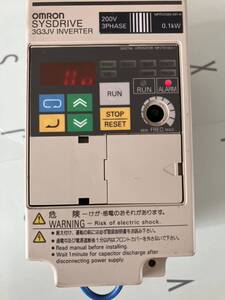 通電確認済OMRON INVERTER3G3JV-S2001