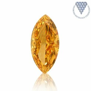 0.5 ct FANCY INTENSE ORANGE YELLOW MARQUISE GIA 天然 ダイヤモンド ルース DIAMOND EXCHANGE FEDERATION