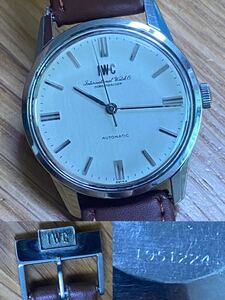 ★IWC Cal.854B 自動巻き ケースシリアル番号入り 3針 バック付 ノンデイト 機械　美品 メンズ _1951224 尾錠純正 稼働品★0921