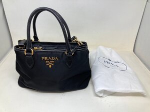 ◆PRADA プラダ 2Wayバッグ ハンドバッグ ショルダーバッグ 1BA173 NERO ギャランティカード付 黒 保管袋付き 中古◆12486★