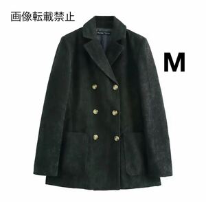 vintage ヴィンテージ レトロ コーデュロイ ダブル テーラードジャケット アウター Mサイズ レディース ★ZARA 好きな方に★冬新作 新品★