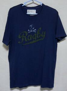 RALPH LAUREN　RUGBY　ラルローレン ラグビー　Tシャツ　難あり　青　エンブレム　スカル