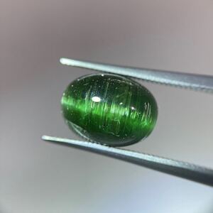 ◆大粒 4.00ct◆天然トルマリン トルマリンキャッツアイ　ルース ソーティング付き#トルマリン#キャッツアイ#tourmaline