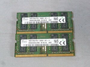B39895 O-05243 PC4-2666V DDR4メモリー 16GB 2枚セット ノートPC用 ジャンク