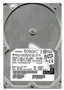 【中古】3.5inch 内蔵ハードディスク HITACHI HDS724040KLAT80 3.5型HDD 400GB 7200RPM PATA IDE 増設HDD　送料無料