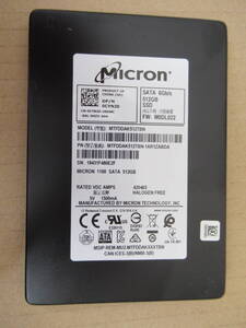 ♪♪1円 ～スタートMicron 1100 SATA SSD 512GB 2.5インチ 中古♪♪使用時間:4879H