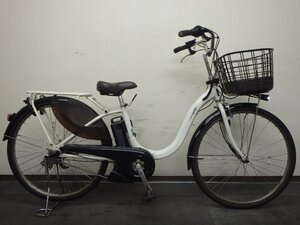 中古電動アシスト自転車 １円売切り!!機関良好 ヤマハ　PAS with　 【大阪・兵庫・京都・奈良】は送料3800円でお届け!!