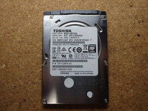 TOSHIBA 2.5インチ HDD（7ｍｍ SATA 500GB）管理番号：S405009