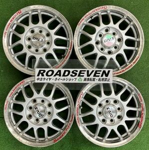 ☆ 5ZIGEN DIV.3N1R 13インチ☆13×5J+43/ 4Hマルチ114.3/100ハブ径約73㍉☆中古アルミホイール5次元☆腐食多数あり4本SET送料無料