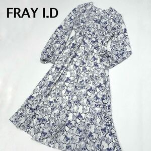 FRAY I.D フレイアイディー　ワンピース　花柄ワンピース　ロングワンピース　長袖