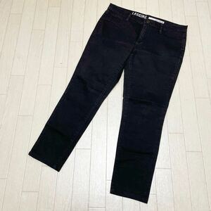 和190★ DKNY JEANS LEGGING ディーケーエヌワイ ダナキャラン ストレッチ デニムパンツ ボトムス 8P レディース ブラック