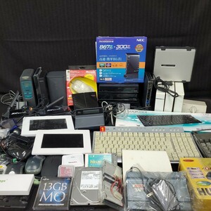 ★パソコン周辺機器 まとめ売り IODATA BUFFALO NEC Logicool キーボード マウス イーサネットHUB ルーター PC関連品 204-14