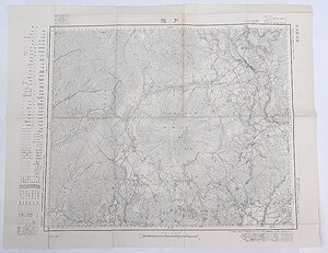 【古地図】戸隠　五万分一地形図高田十六號(共十五面) 応急修正版　昭和27年　地理調査所★tr.13