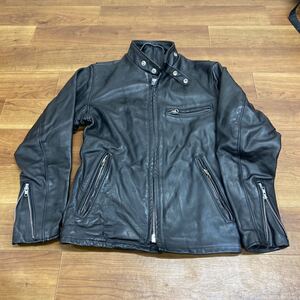 ショット schott レザージャケット ライダース ブラック 黒　サイズ34 うめ7