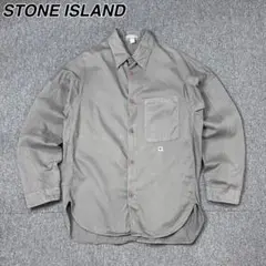 STONE ISLAND ワンポイントロゴ刺繍 シャツ ストーンアイランド 古着