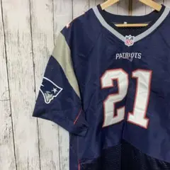 NIKE  NFL ゲームシャツ　PATRIOTS ワッペン　ロゴ刺繍　52