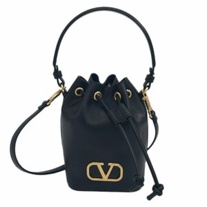 ヴァレンティノ ハンドバッグ VALENTINO 5W2P0Z44 VNL 0NO Vロゴ シグネチャー ミニドローストリングバッグ 2WAY ショルダーバッグ