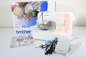 【通電OK /箱・小物付き】 brother ブラザー ELU51シリーズ PS-50 電子ミシン 裁縫 手芸 家庭用 ハンドクラフト 趣味_JFC_B1112-F01F