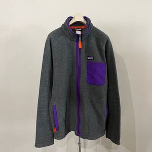 patagonia パタゴニア フリースジャケット karstens カーステンス S メンズ グレー パープル アウトドア Jacket フリース