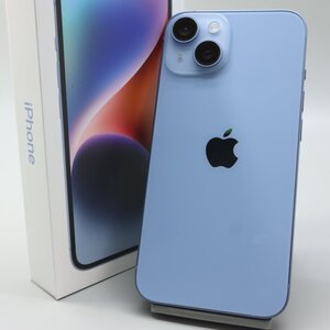 Apple iPhone14 128GB Blue A2881 3L237J/A バッテリ96% ■SIMフリー★Joshin0704【1円開始・送料無料】