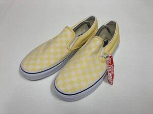 VANS SLIPON 白生成り ベージュ系 チェッカー US10.5 (28.5cm) アメリカ企画限定!! スリッポン バンズ