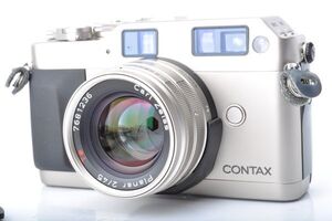 【美品】CONTAX G１+ Carl Zeiss Planar 2/45mm + ELECTRONIC FLASH TLA140 完動品 #o5