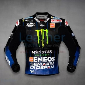 海外 高品質 送料込み MAVERICK VIALES MONSTER YAMAHA 　レザー　レーシングジャケット サイズ各種　レプリカ　b