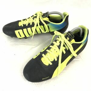 PUMA★エヴォ スピード/サッカーシューズ/スニーカー【23.0/黒/black】スパイク/女子/キッズ/フットサル/sneakers/Shoes/trainers◆C-182