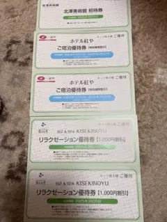 キッツ　株主優待　北澤美術館招待券　1枚　宿泊優待券　2枚