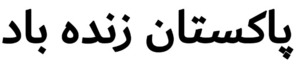 ウルドゥー語ステッカー パキスタン万歳 切文字 黒文字 Pakistan Zindabad