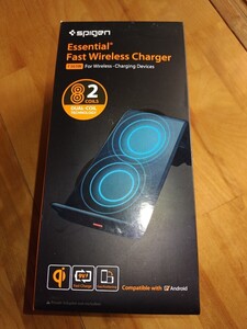 Qiワイヤレス充電器 spigen シュピゲン Essential fast Wireless Charger f303w 中古