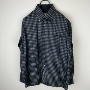 barassi バラシ ギンガムチェック 長袖シャツ 48サイズ Ｌサイズ相当 ボタンダウンシャツ チェックシャツ