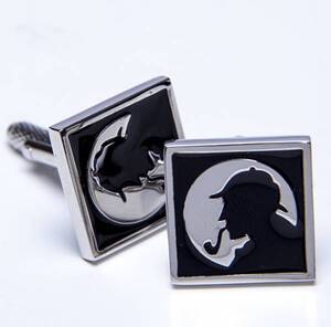 ★カフスボタン ONYX-ART LONDON ck1014 SHERLOCK CUFFLINKS カフス釦シャーロックホームズのカフス釦です・・(^^;)