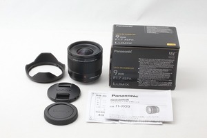 ◆新品同様◆パナソニック Panasonic LEICA DG SUMMILUX 9mm F1.7 ASPH. H-X09 付属品完備 元箱◇ME45137