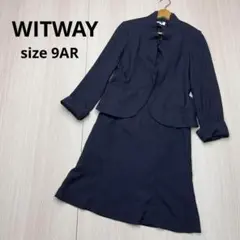 ● WITWAY レディース　スカートスーツ　ラメ糸使用　ブラック