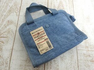 未使用☆無印良品：綿天竺 バッグインバッグ ミニ・ブルー BAG IN BAG