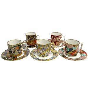 24-2109 【美品】 中山陶器 カップ＆ソーサー 5客セット コーヒーカップ マグカップ ティーカップ コップ 食器 ソーサー 皿 来客用