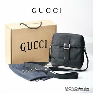 グッチ オフザグリッド GUCCI OF THE GRID ショルダーバッグ GGナイロンキャンバス ブラック ユニセックス 美品