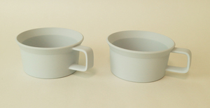 1616/arita japan TY “Standard” Tea Cup handleセット／プレーングレー 有田焼 陶磁器 シンプル スタイリッシュ ティーカップ 食器