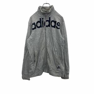 adidas ジャージ M グレー アディダス スポーツ トラックトップ ロゴ ジップアップ 古着卸 アメリカ仕入 t2201-4303