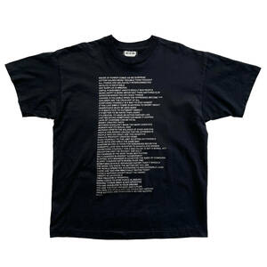 【Vintage】Jenny Holzer Tシャツ Truisms ジェニー ホルツァー HEARTLAND ユーロ 1990年代 ブラック XL