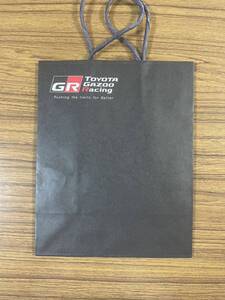 トヨタ GR Toyota Gazoo Racing 紙袋　黒　平置き　25cm×20cm